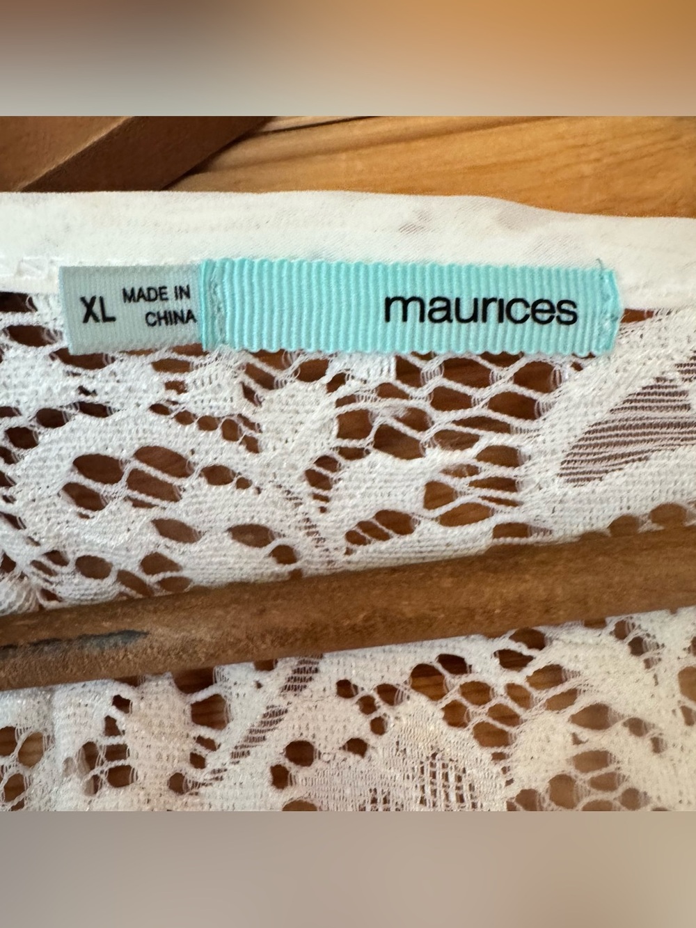 Maurice’s Tunic White Lace XL Layering Feminine Summer BBQ Picnic Patio Beach - Picture 3 of 5